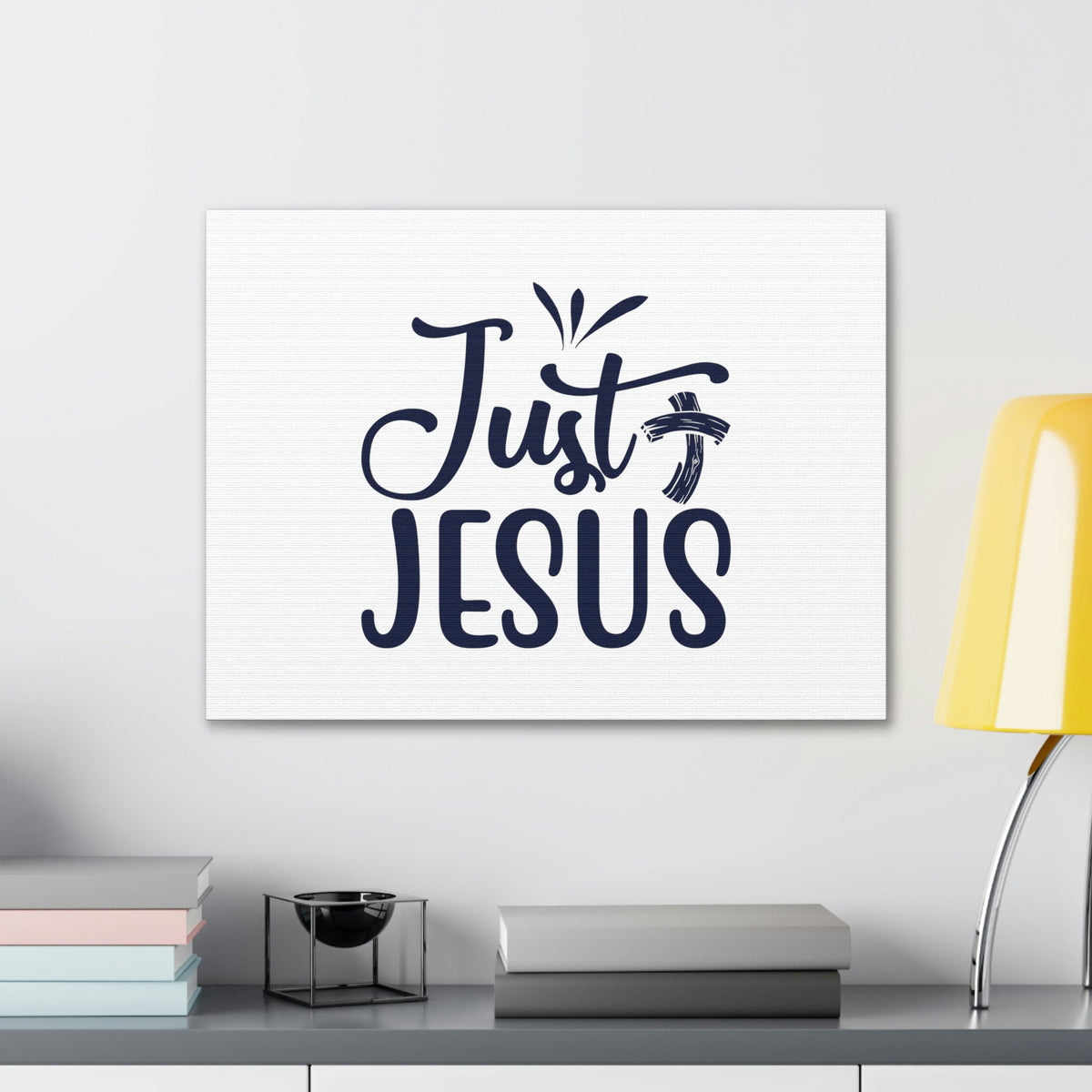 Scripture Walls Just Jesus John 14:6 Bended Cross Christian Wall Art Bible Verse Print Ready to Hang Unframed-Express Your Love Gifts