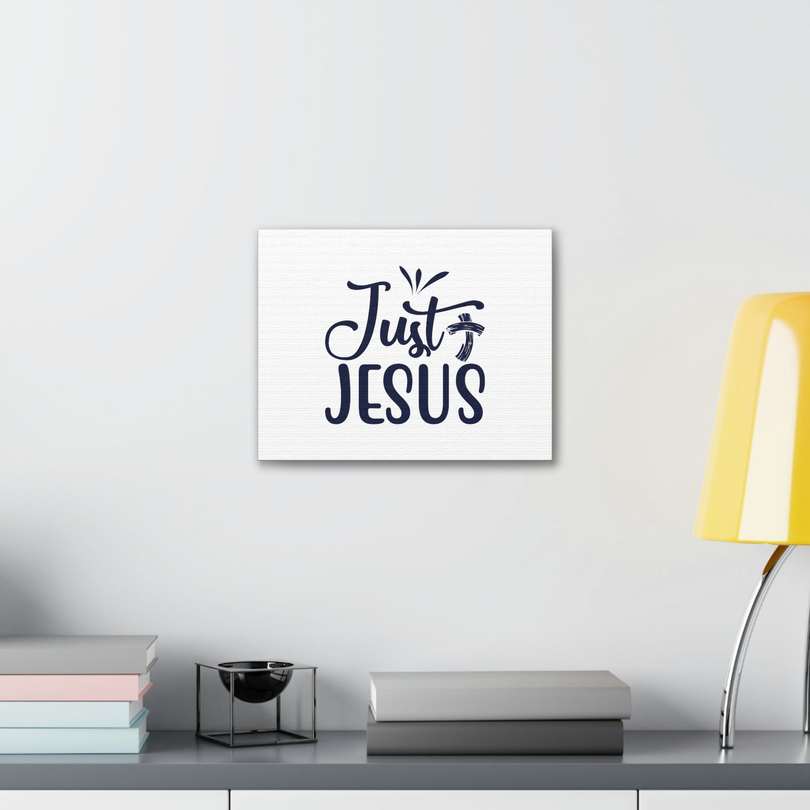 Scripture Walls Just Jesus John 14:6 Bended Cross Christian Wall Art Bible Verse Print Ready to Hang Unframed-Express Your Love Gifts
