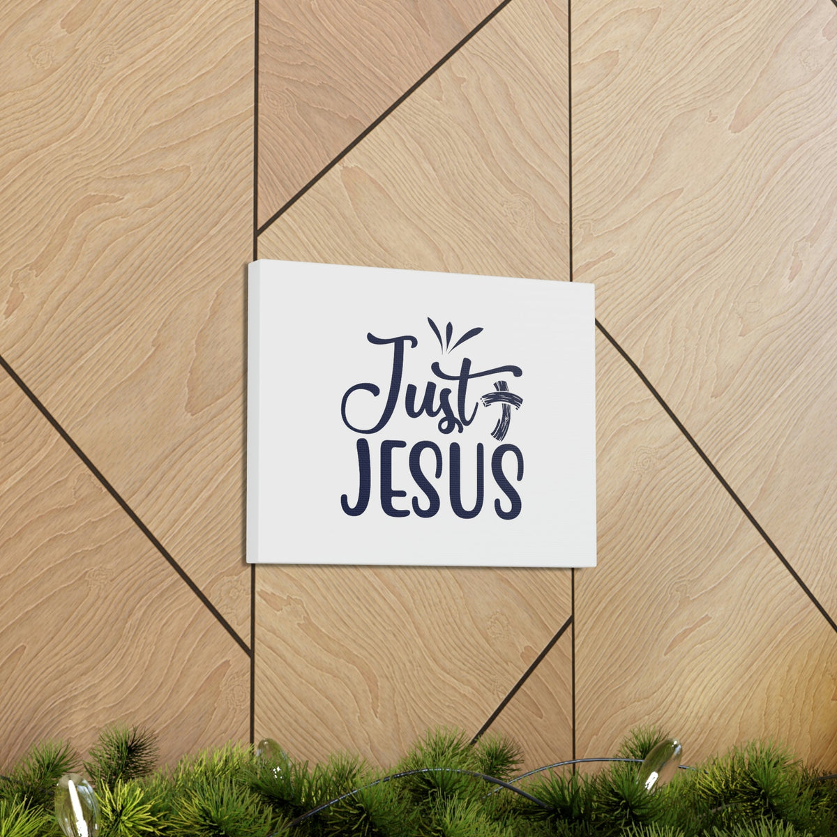 Scripture Walls Just Jesus John 14:6 Bended Cross Christian Wall Art Bible Verse Print Ready to Hang Unframed-Express Your Love Gifts