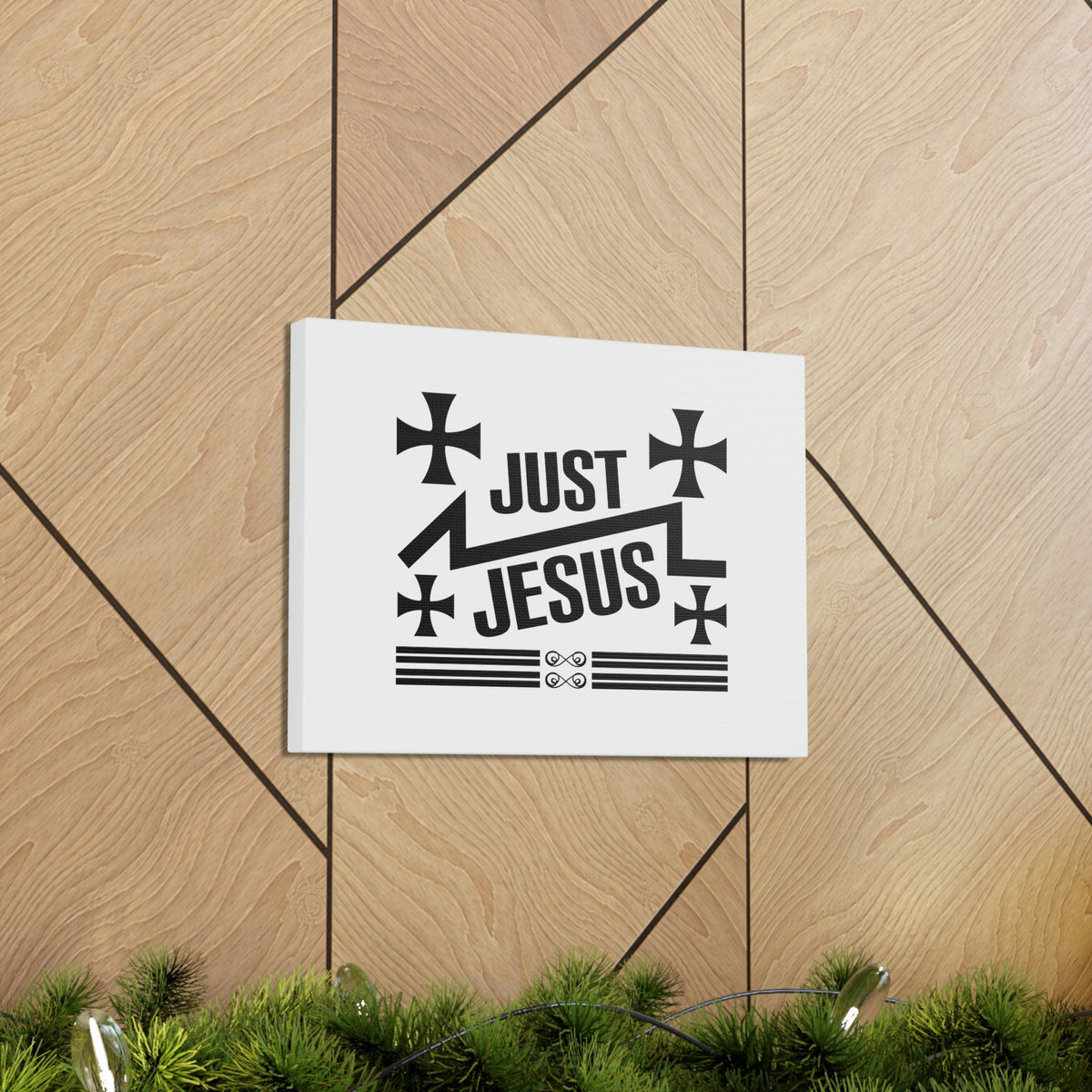 Scripture Walls Just Jesus John 14:6 Cross Christian Wall Art Bible Verse Print Ready to Hang Unframed-Express Your Love Gifts