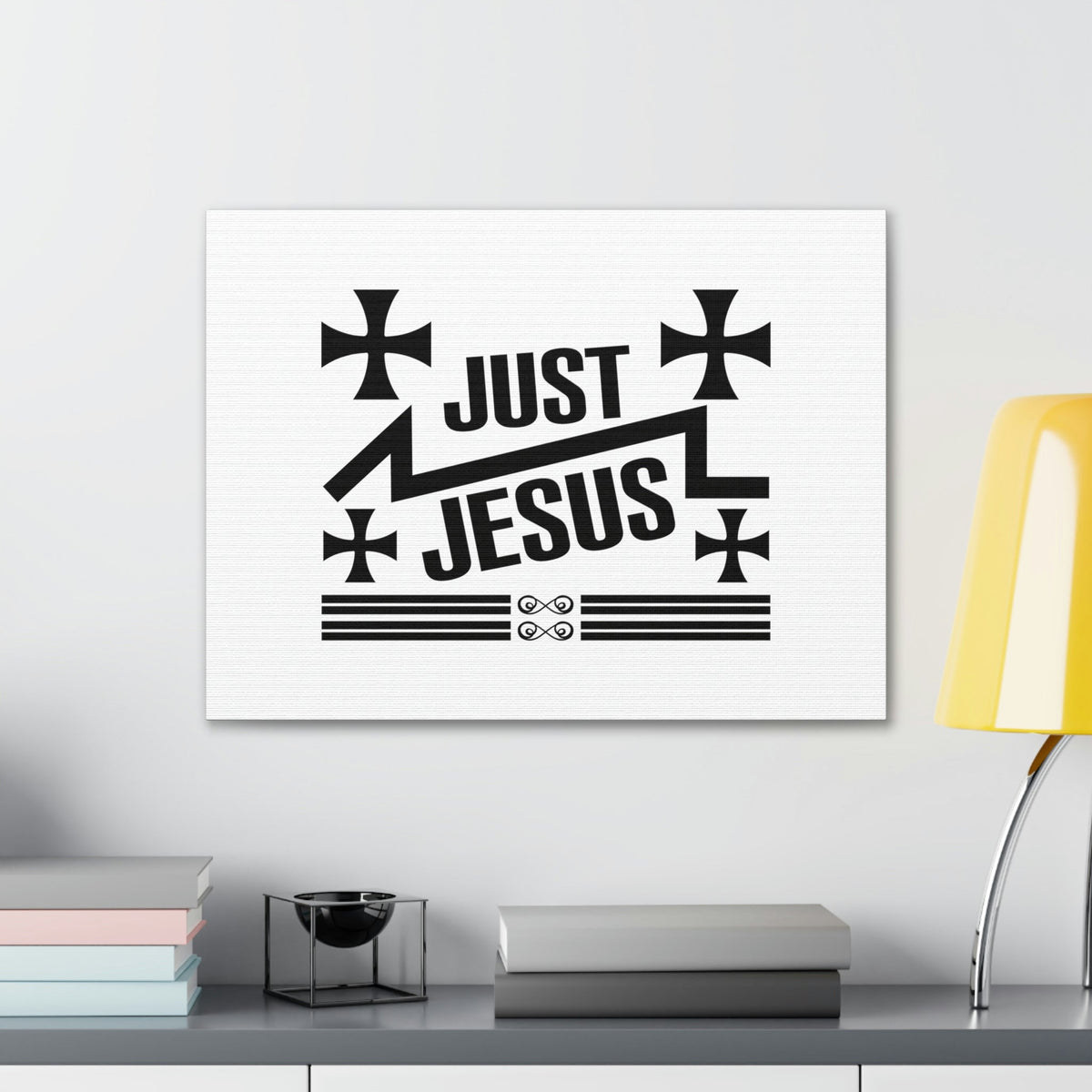 Scripture Walls Just Jesus John 14:6 Cross Christian Wall Art Bible Verse Print Ready to Hang Unframed-Express Your Love Gifts