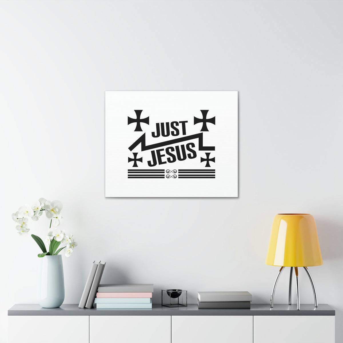 Scripture Walls Just Jesus John 14:6 Cross Christian Wall Art Bible Verse Print Ready to Hang Unframed-Express Your Love Gifts