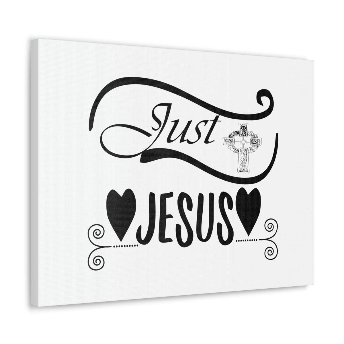 Scripture Walls Just Jesus John 14:6 Double Hearts Christian Wall Art Bible Verse Print Ready to Hang Unframed-Express Your Love Gifts