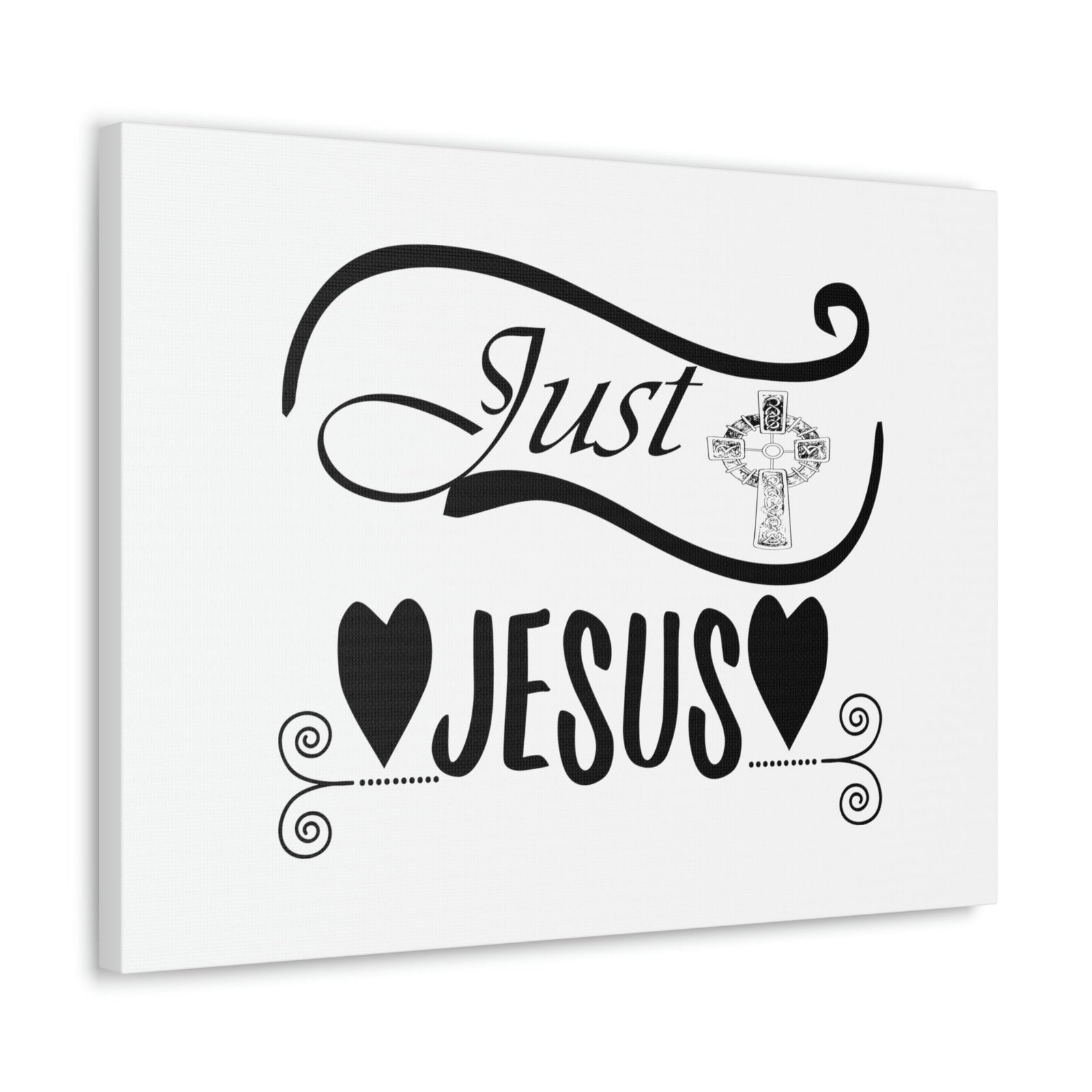 Scripture Walls Just Jesus John 14:6 Double Hearts Christian Wall Art Bible Verse Print Ready to Hang Unframed-Express Your Love Gifts