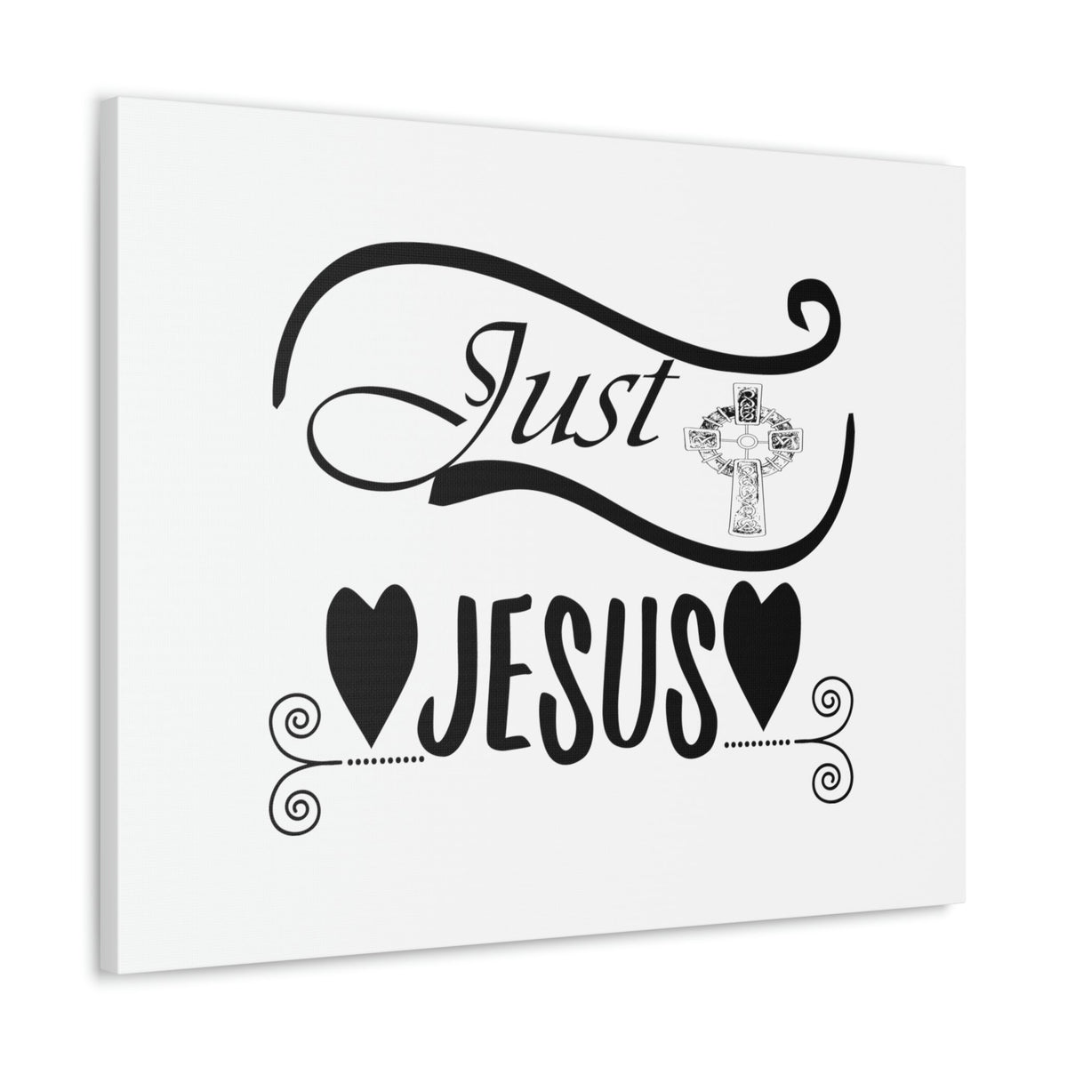 Scripture Walls Just Jesus John 14:6 Double Hearts Christian Wall Art Bible Verse Print Ready to Hang Unframed-Express Your Love Gifts