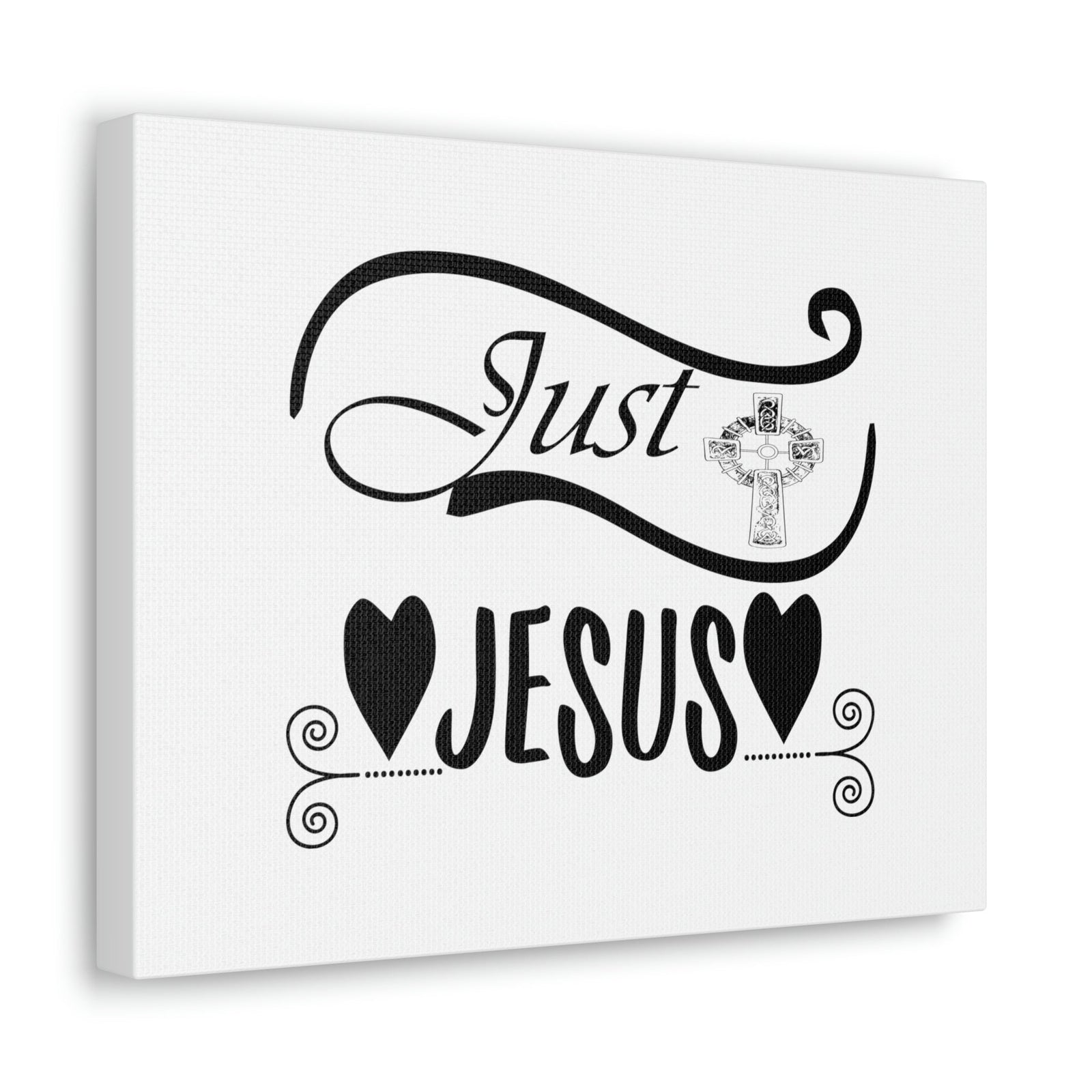 Scripture Walls Just Jesus John 14:6 Double Hearts Christian Wall Art Bible Verse Print Ready to Hang Unframed-Express Your Love Gifts
