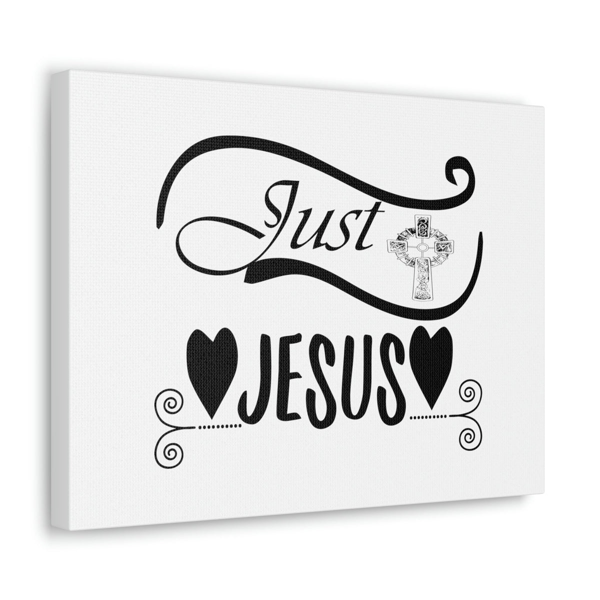 Scripture Walls Just Jesus John 14:6 Double Hearts Christian Wall Art Bible Verse Print Ready to Hang Unframed-Express Your Love Gifts