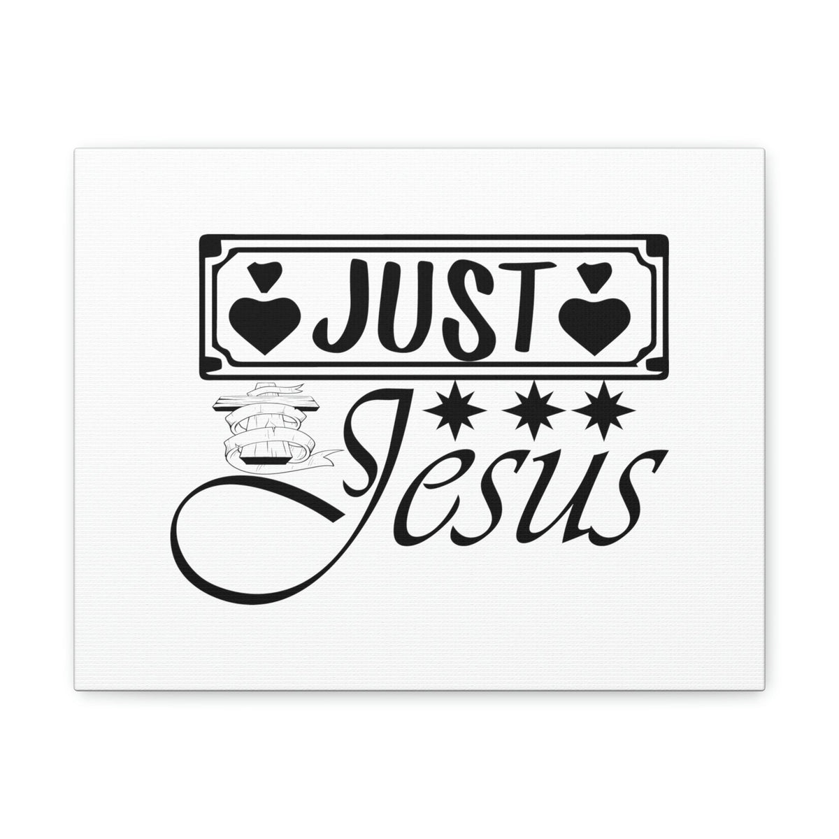 Scripture Walls Just Jesus John 14:6 Four Hearts Christian Wall Art Bible Verse Print Ready to Hang Unframed-Express Your Love Gifts