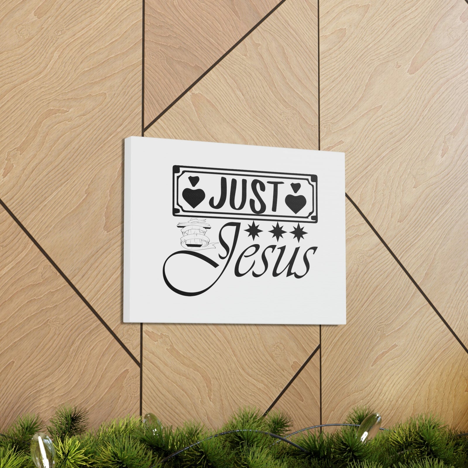 Scripture Walls Just Jesus John 14:6 Four Hearts Christian Wall Art Bible Verse Print Ready to Hang Unframed-Express Your Love Gifts