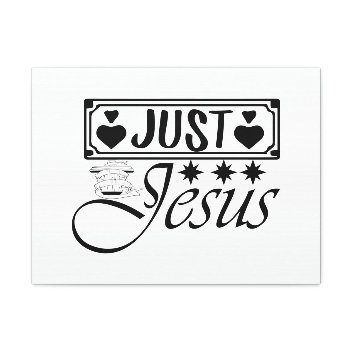Scripture Walls Just Jesus John 14:6 Four Hearts Christian Wall Art Bible Verse Print Ready to Hang Unframed-Express Your Love Gifts