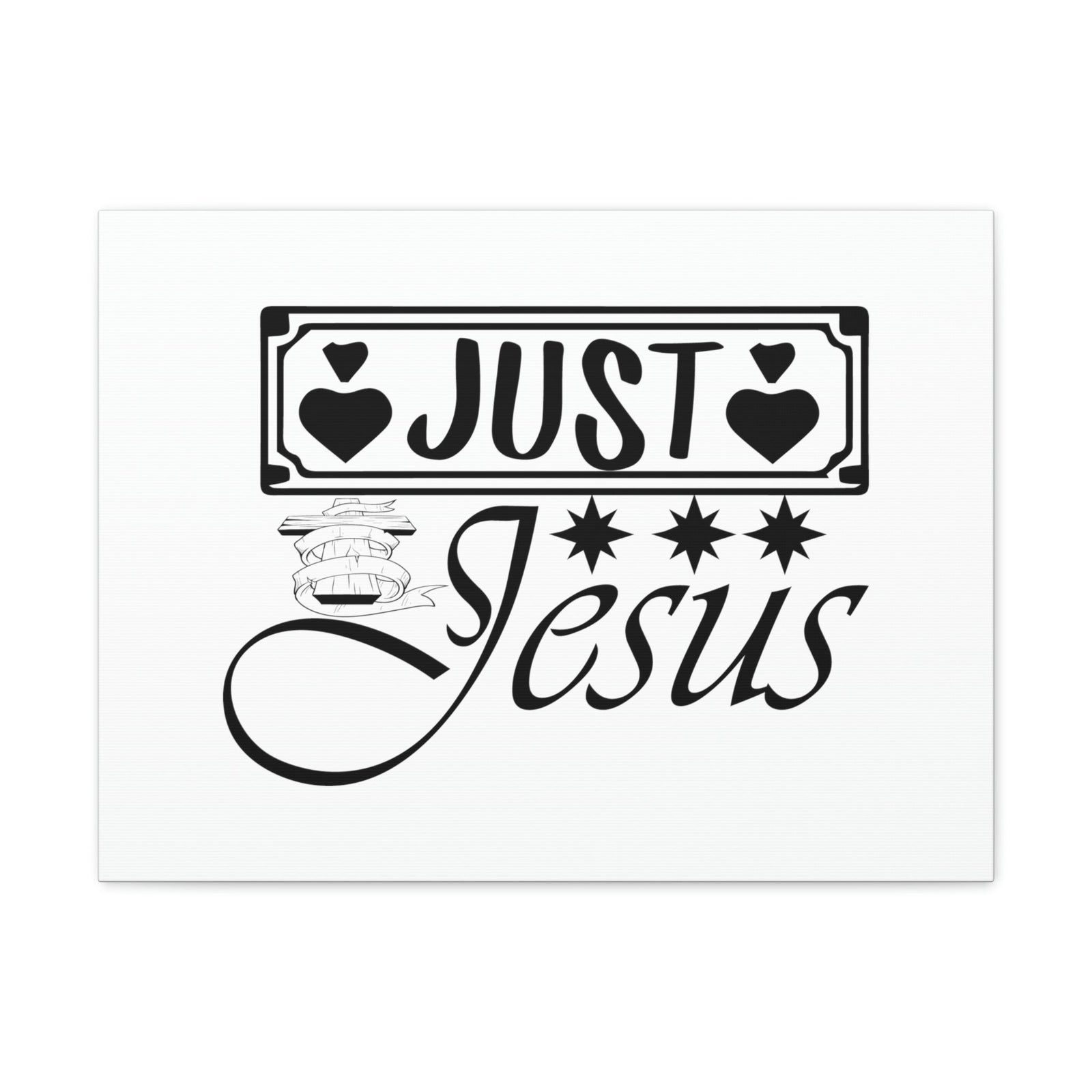 Scripture Walls Just Jesus John 14:6 Four Hearts Christian Wall Art Bible Verse Print Ready to Hang Unframed-Express Your Love Gifts