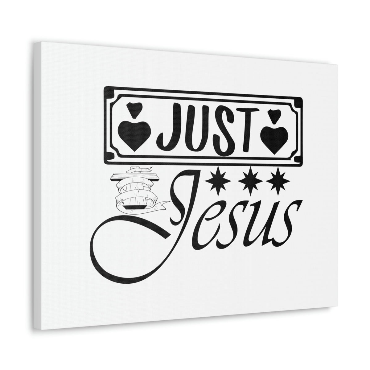 Scripture Walls Just Jesus John 14:6 Four Hearts Christian Wall Art Bible Verse Print Ready to Hang Unframed-Express Your Love Gifts
