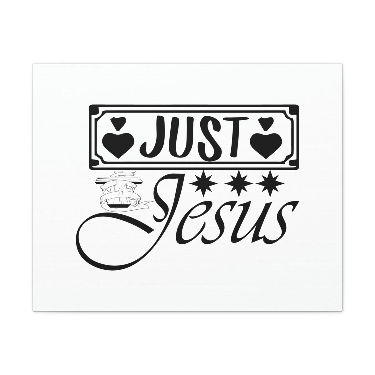 Scripture Walls Just Jesus John 14:6 Four Hearts Christian Wall Art Bible Verse Print Ready to Hang Unframed-Express Your Love Gifts