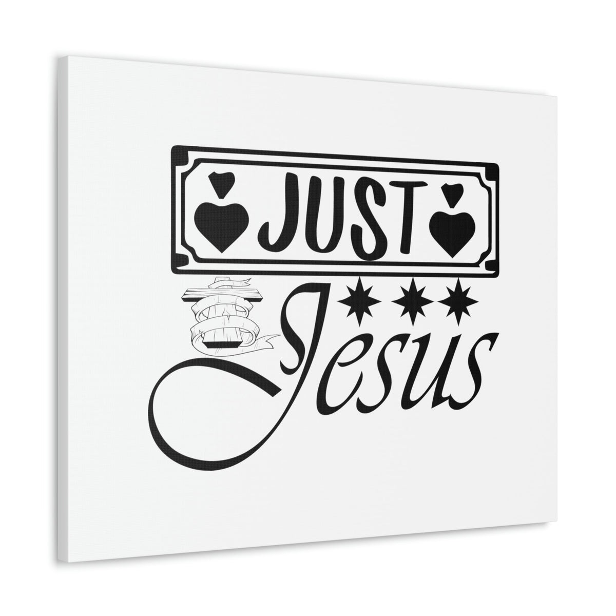 Scripture Walls Just Jesus John 14:6 Four Hearts Christian Wall Art Bible Verse Print Ready to Hang Unframed-Express Your Love Gifts