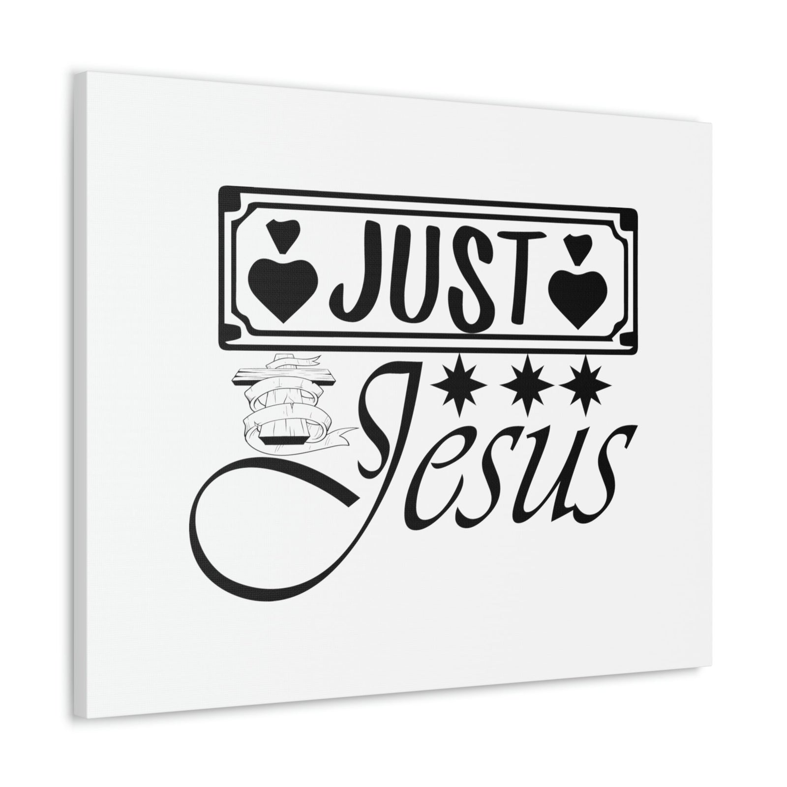 Scripture Walls Just Jesus John 14:6 Four Hearts Christian Wall Art Bible Verse Print Ready to Hang Unframed-Express Your Love Gifts