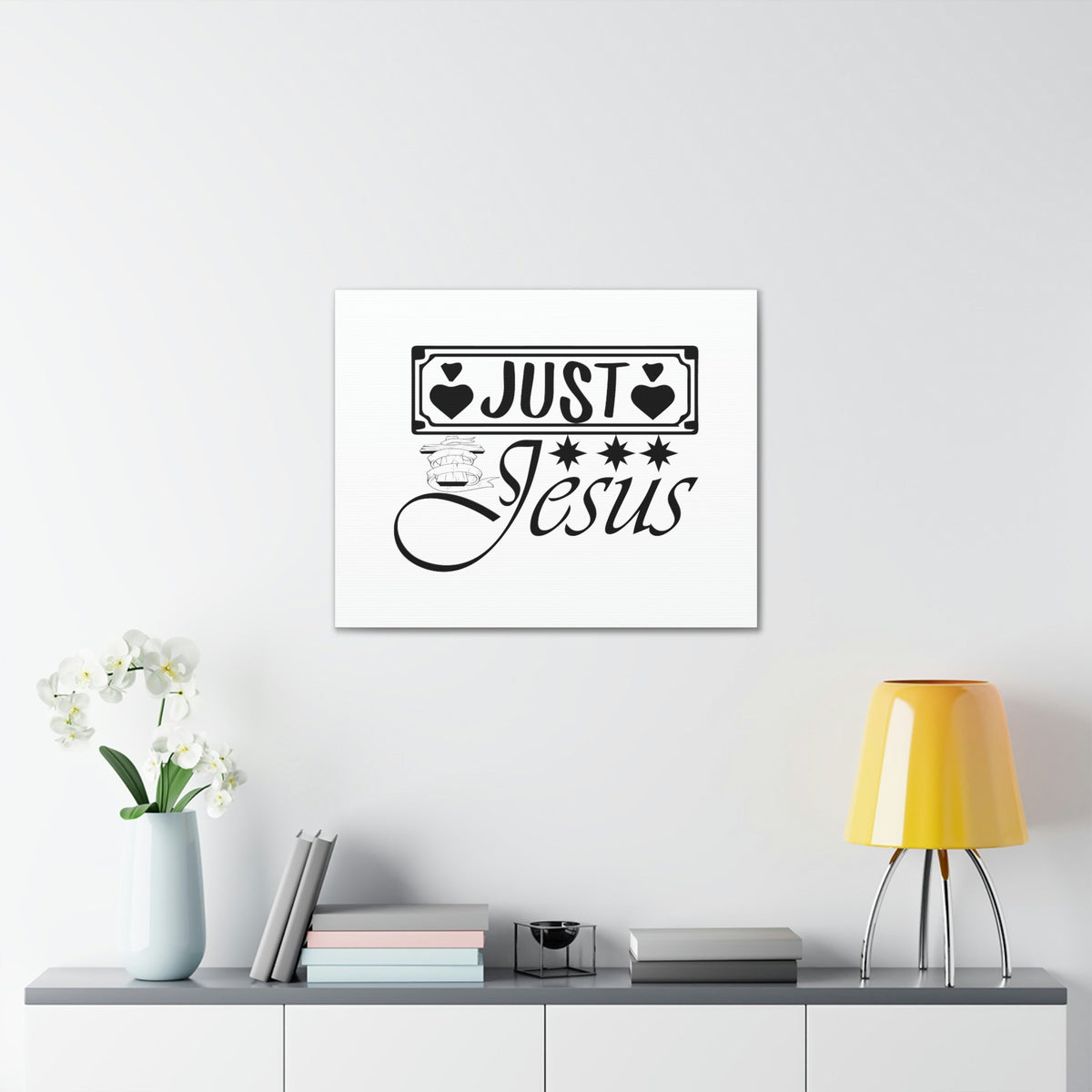 Scripture Walls Just Jesus John 14:6 Four Hearts Christian Wall Art Bible Verse Print Ready to Hang Unframed-Express Your Love Gifts