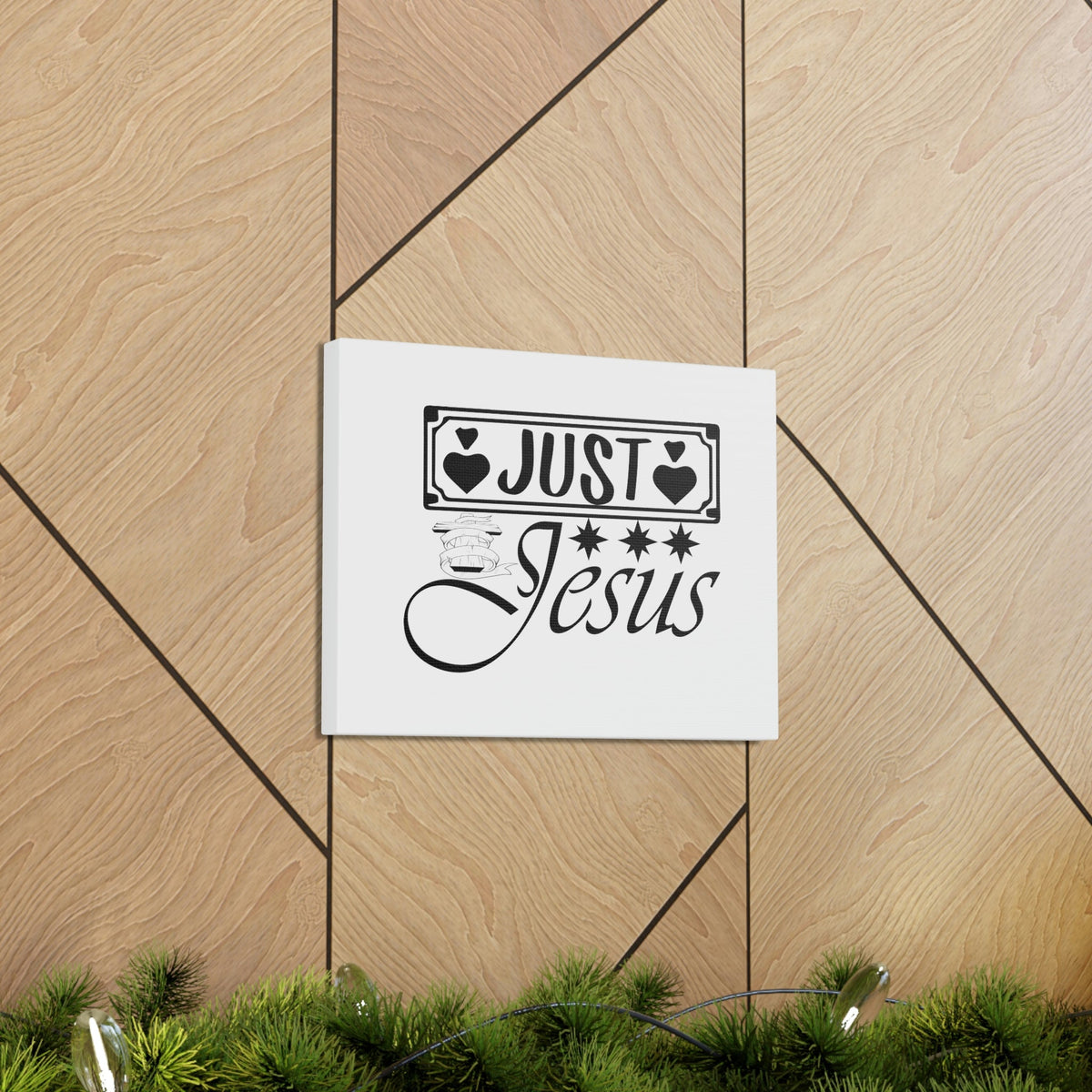 Scripture Walls Just Jesus John 14:6 Four Hearts Christian Wall Art Bible Verse Print Ready to Hang Unframed-Express Your Love Gifts