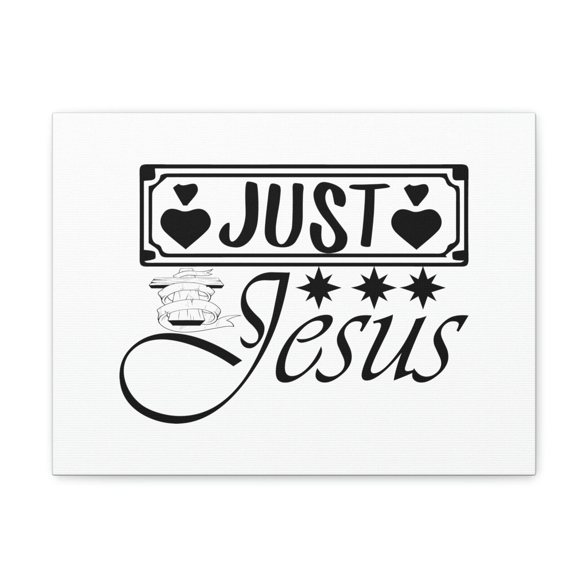 Scripture Walls Just Jesus John 14:6 Four Hearts Christian Wall Art Bible Verse Print Ready to Hang Unframed-Express Your Love Gifts
