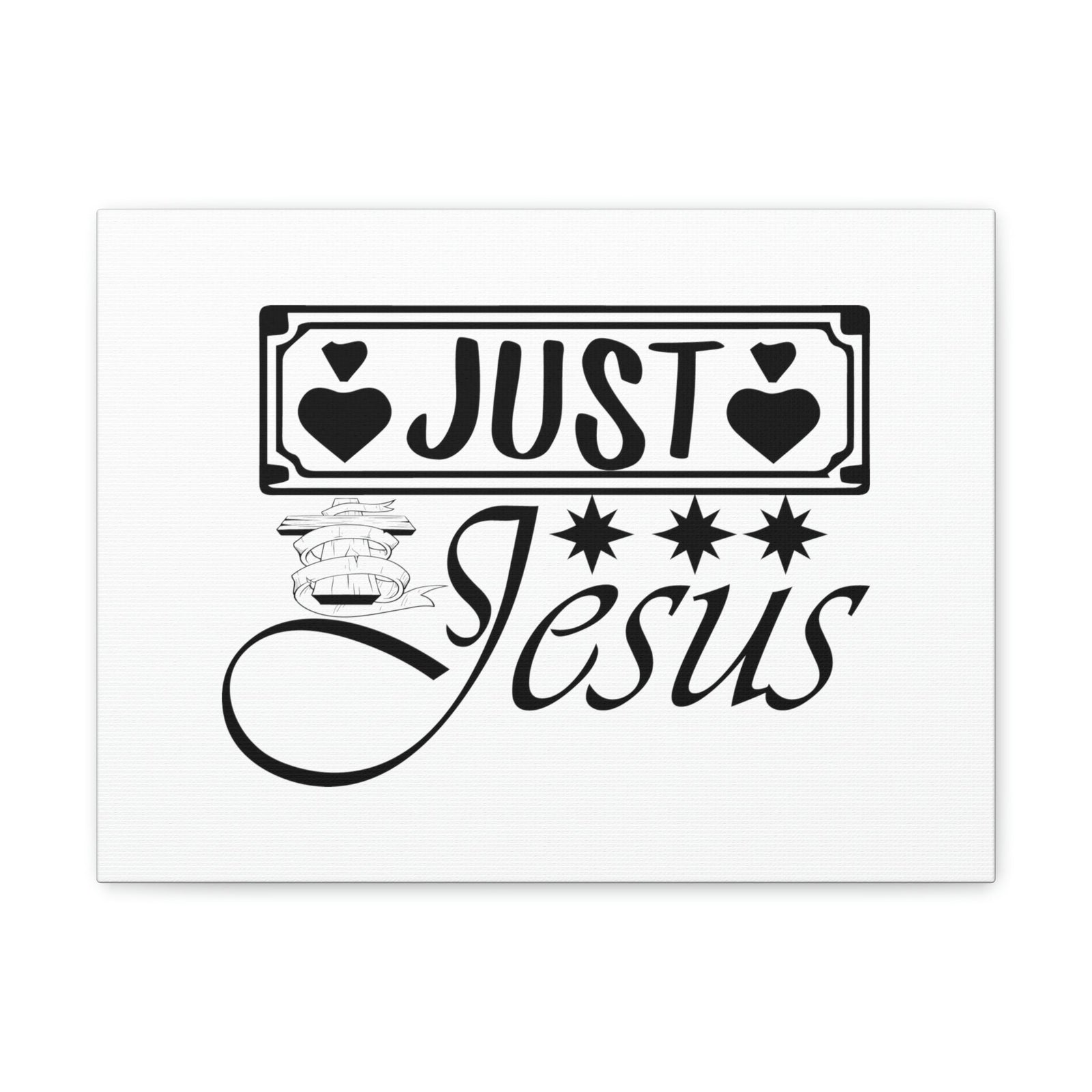 Scripture Walls Just Jesus John 14:6 Four Hearts Christian Wall Art Bible Verse Print Ready to Hang Unframed-Express Your Love Gifts
