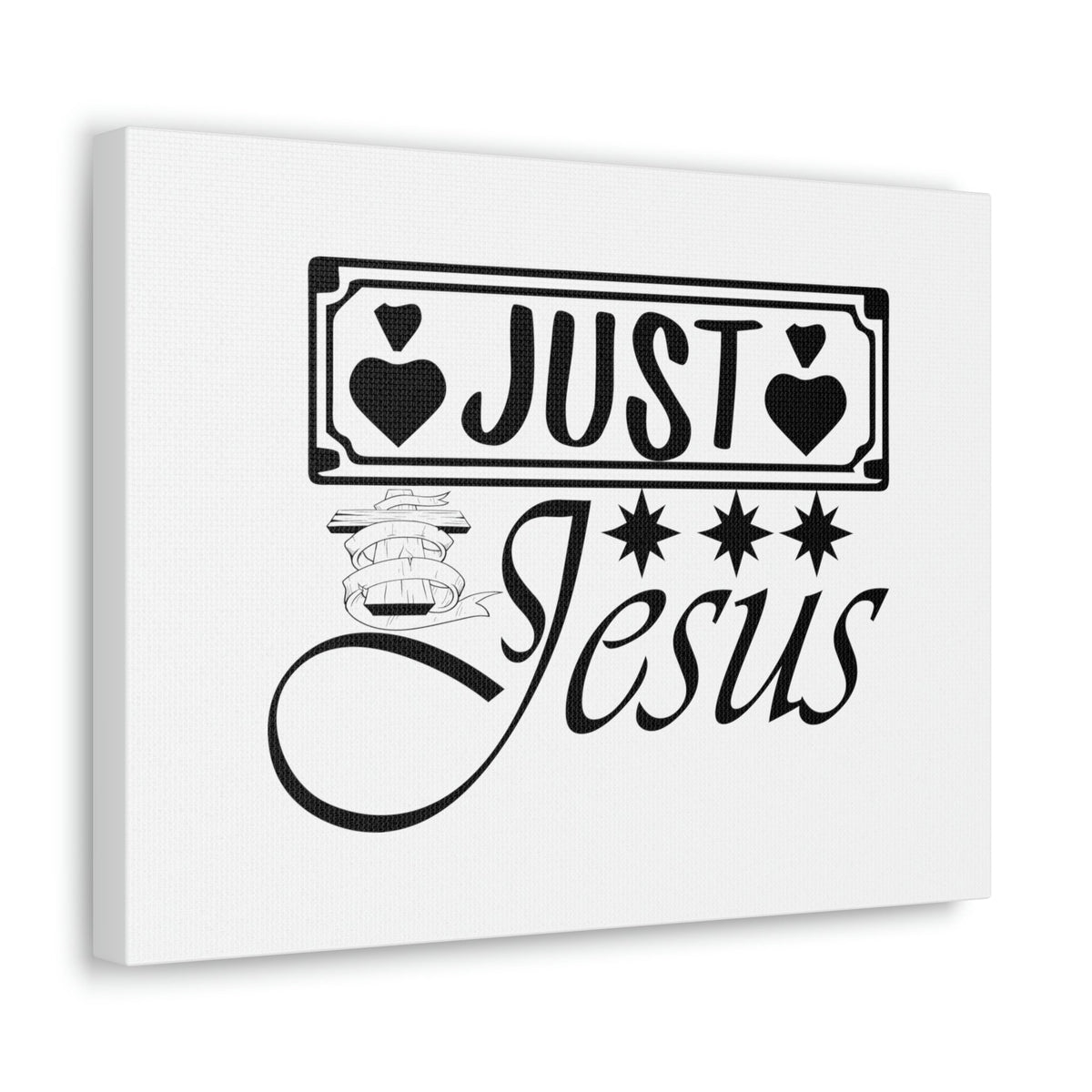 Scripture Walls Just Jesus John 14:6 Four Hearts Christian Wall Art Bible Verse Print Ready to Hang Unframed-Express Your Love Gifts