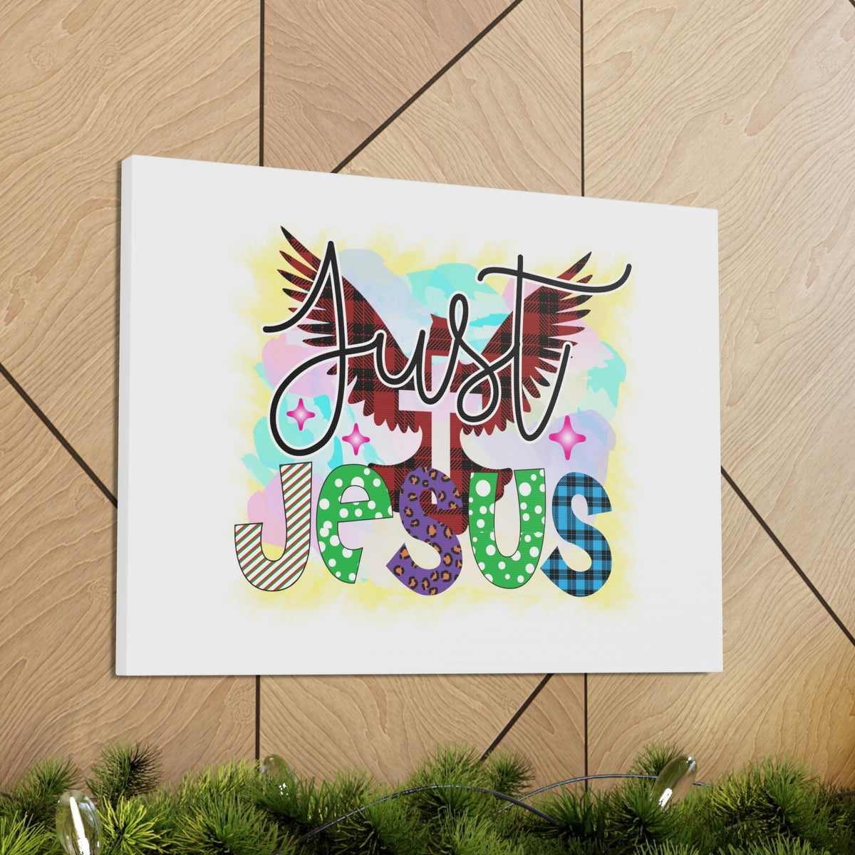 Scripture Walls Just Jesus John 3:16 Dove Cross Christian Wall Art Bible Verse Print Ready to Hang Unframed-Express Your Love Gifts