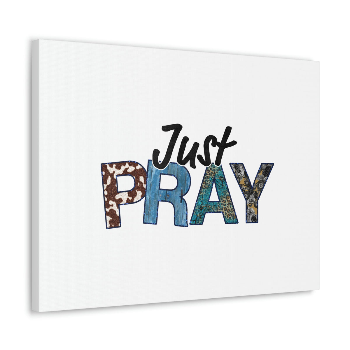 Scripture Walls Just Pray Ephesians 6:18 White Christian Wall Art Bible Verse Print Ready to Hang Unframed-Express Your Love Gifts
