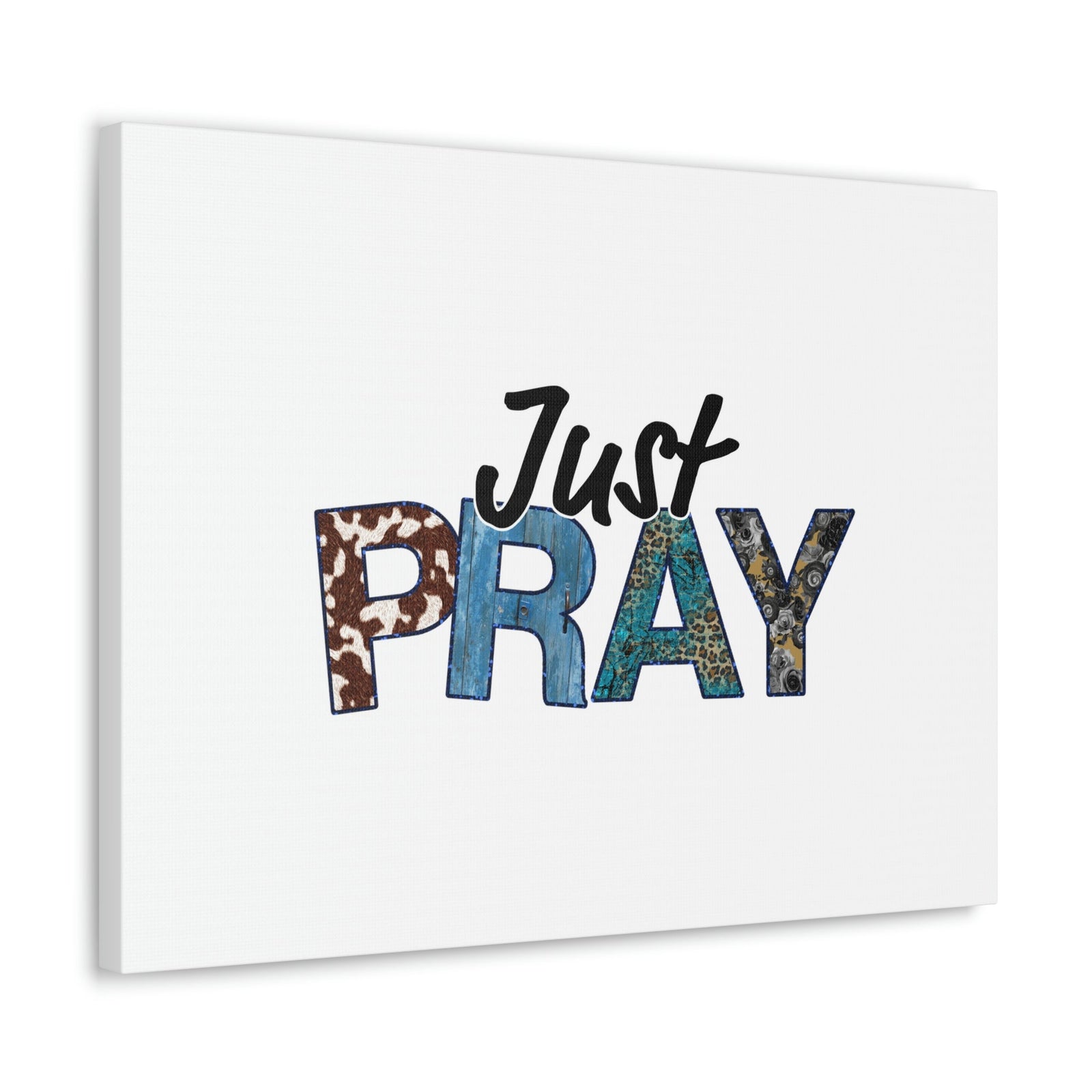 Scripture Walls Just Pray Ephesians 6:18 White Christian Wall Art Bible Verse Print Ready to Hang Unframed-Express Your Love Gifts