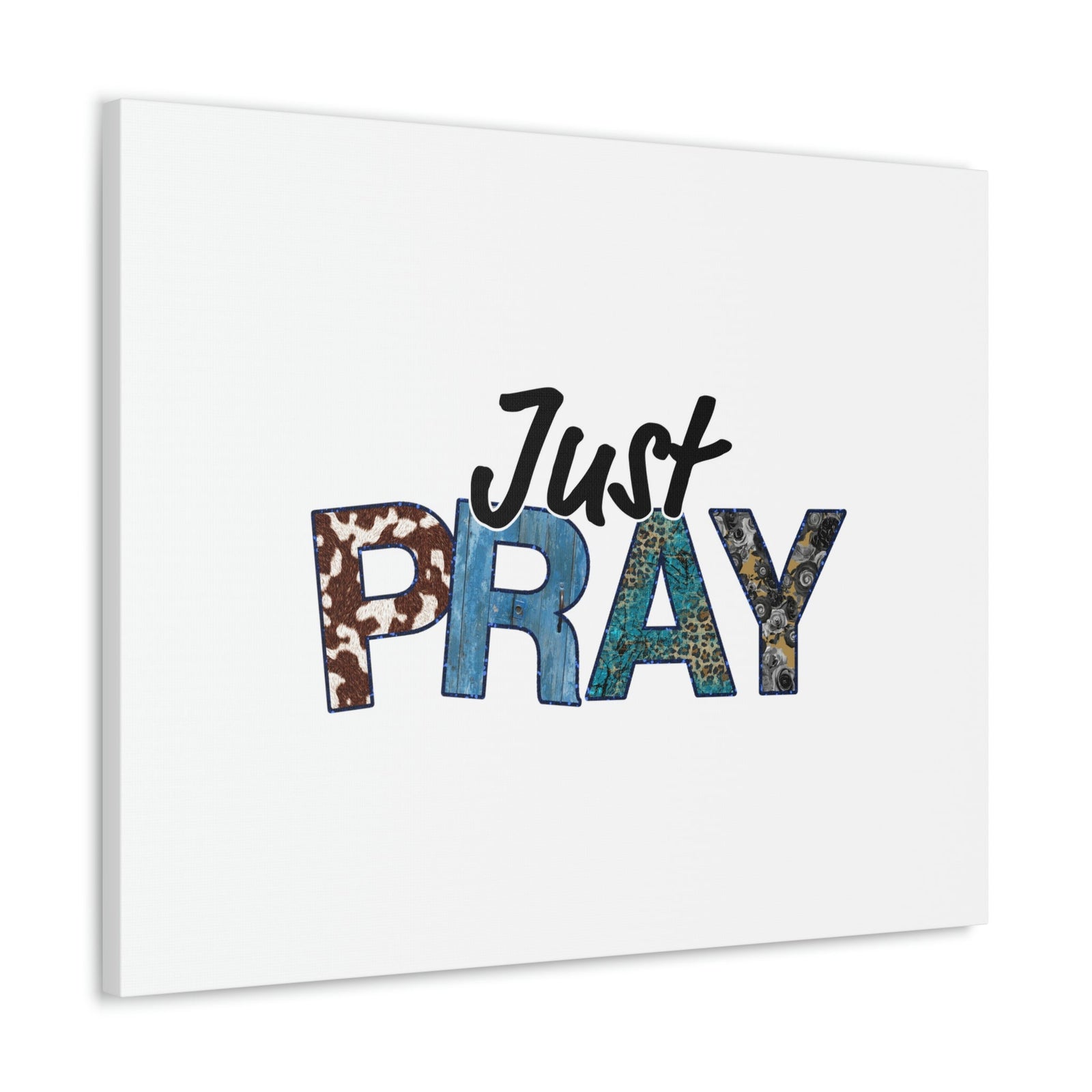 Scripture Walls Just Pray Ephesians 6:18 White Christian Wall Art Bible Verse Print Ready to Hang Unframed-Express Your Love Gifts