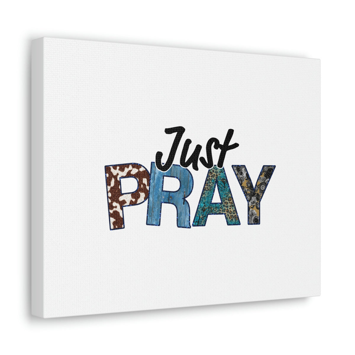 Scripture Walls Just Pray Ephesians 6:18 White Christian Wall Art Bible Verse Print Ready to Hang Unframed-Express Your Love Gifts
