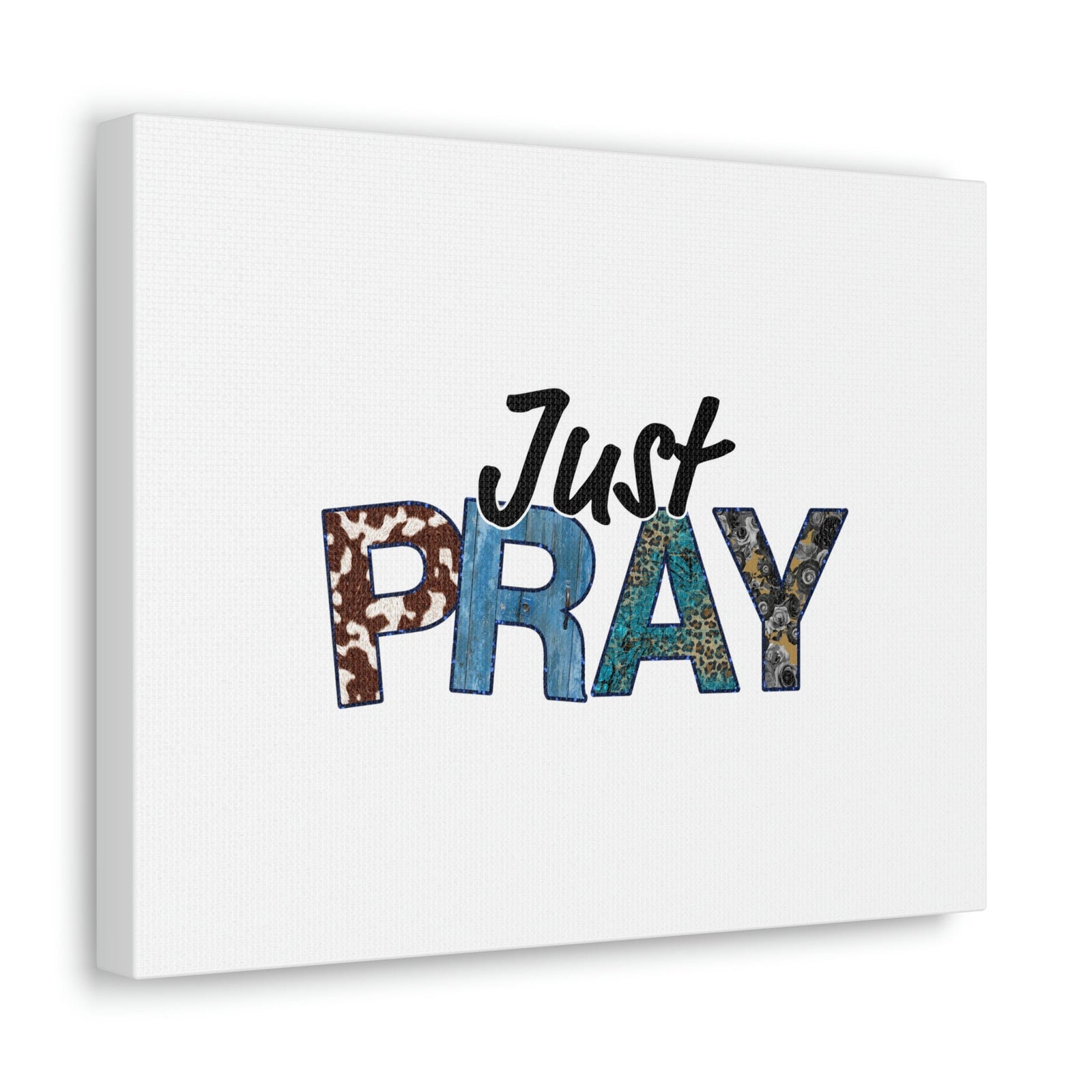 Scripture Walls Just Pray Ephesians 6:18 White Christian Wall Art Bible Verse Print Ready to Hang Unframed-Express Your Love Gifts