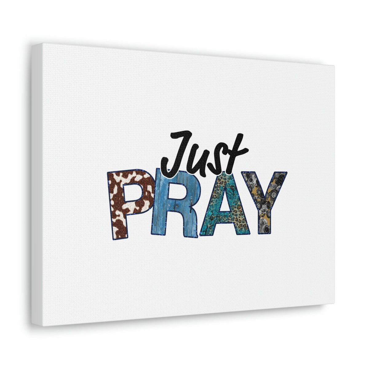 Scripture Walls Just Pray Ephesians 6:18 White Christian Wall Art Bible Verse Print Ready to Hang Unframed-Express Your Love Gifts