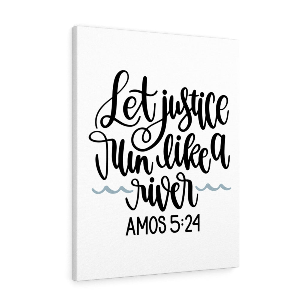 Scripture Walls Justice Amos 5:24 Bible Verse Canvas Christian Wall Art Ready to Hang Unframed-Express Your Love Gifts