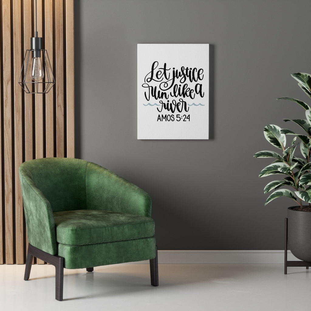 Scripture Walls Justice Amos 5:24 Bible Verse Canvas Christian Wall Art Ready to Hang Unframed-Express Your Love Gifts