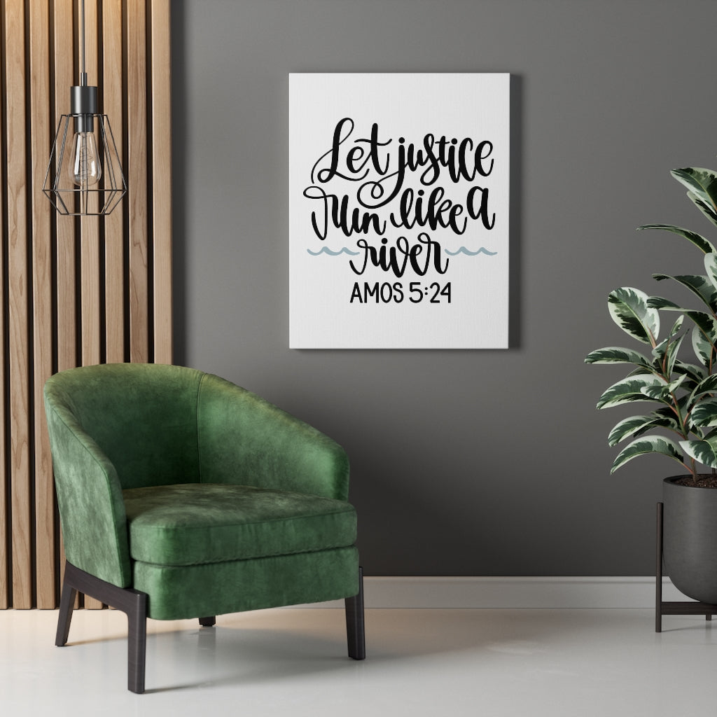 Scripture Walls Justice Amos 5:24 Bible Verse Canvas Christian Wall Art Ready to Hang Unframed-Express Your Love Gifts