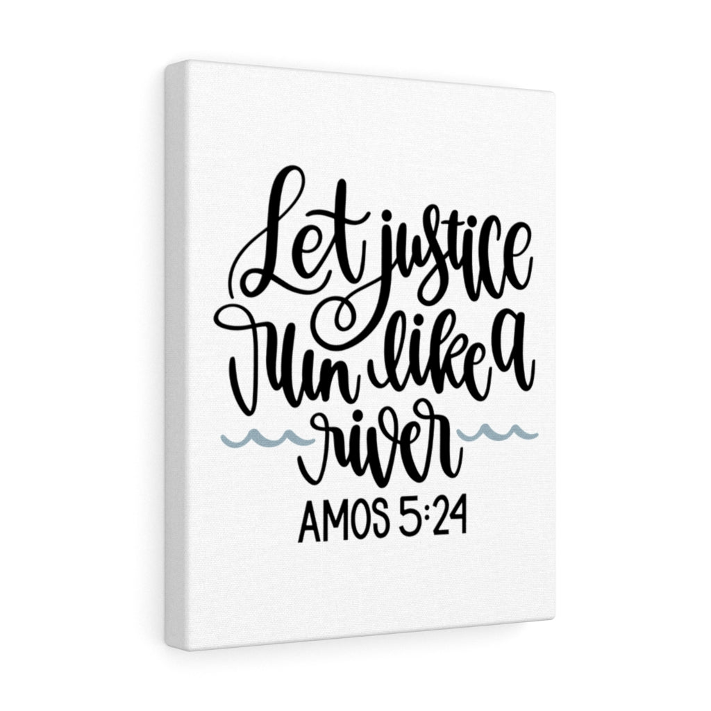 Scripture Walls Justice Amos 5:24 Bible Verse Canvas Christian Wall Art Ready to Hang Unframed-Express Your Love Gifts