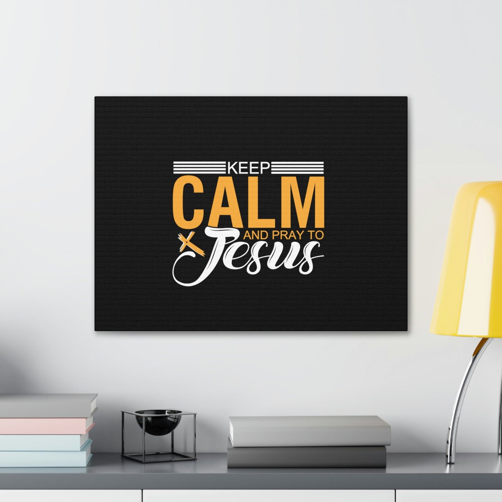 Scripture Walls Keep Calm And Pray To Jesus Philippians 4:6-7 Christian Wall Art Bible Verse Print Ready to Hang Unframed-Express Your Love Gifts