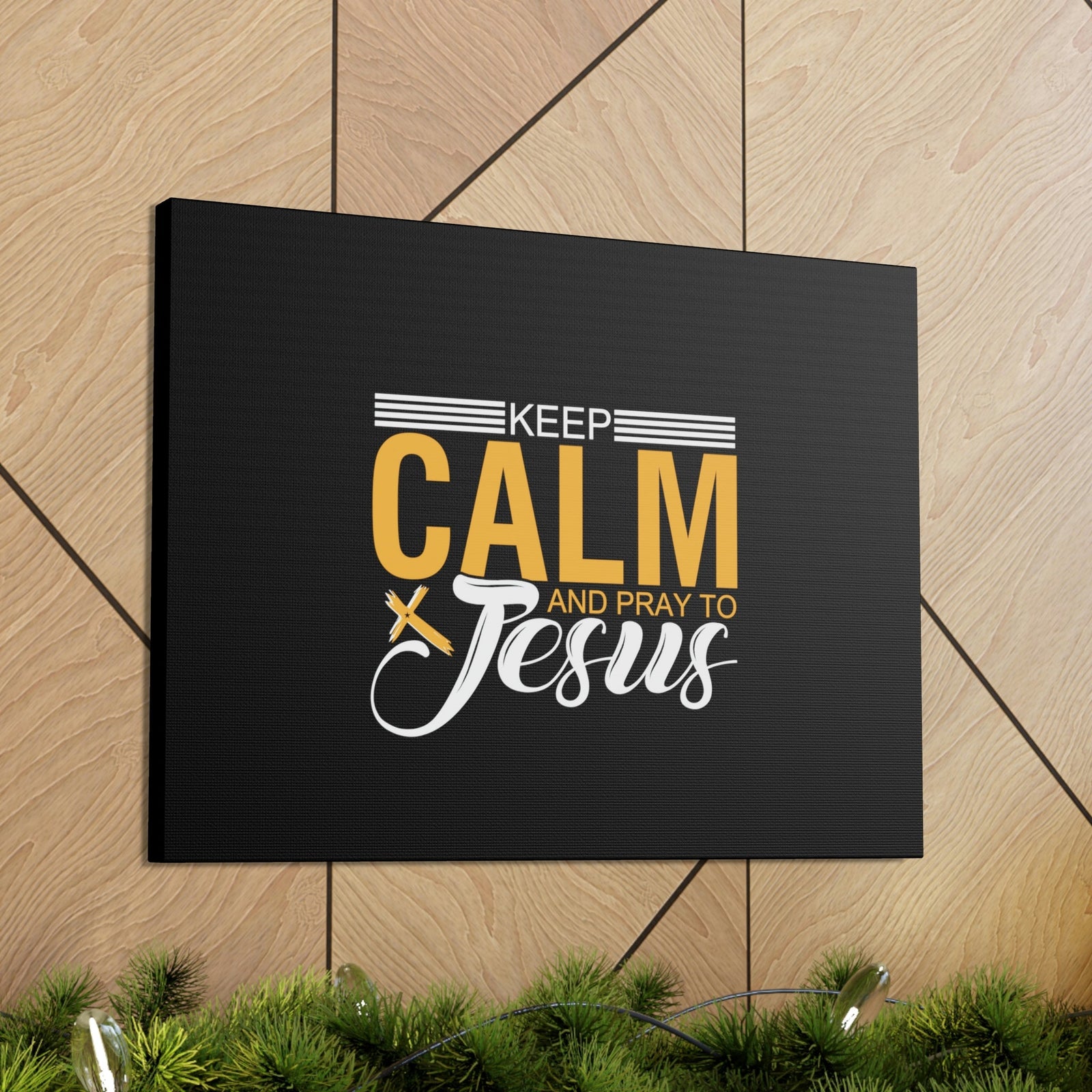 Scripture Walls Keep Calm And Pray To Jesus Philippians 4:6-7 Christian Wall Art Bible Verse Print Ready to Hang Unframed-Express Your Love Gifts