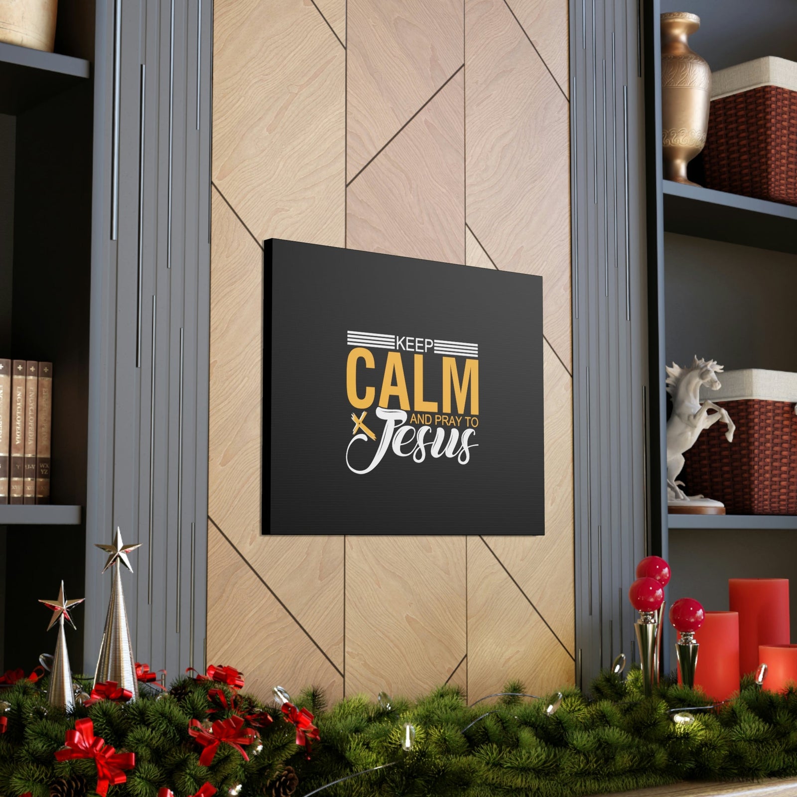 Scripture Walls Keep Calm And Pray To Jesus Philippians 4:6-7 Christian Wall Art Bible Verse Print Ready to Hang Unframed-Express Your Love Gifts