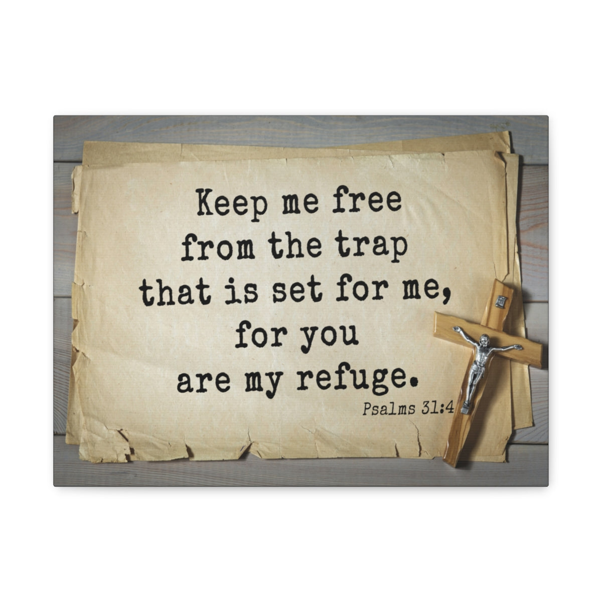 Scripture Walls Keep Me Free Psalms 31:4 Bible Verse Canvas Christian Wall Art Ready to Hang Unframed-Express Your Love Gifts