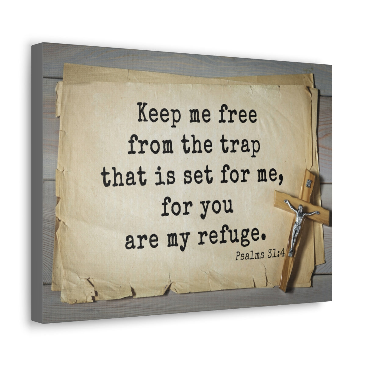 Scripture Walls Keep Me Free Psalms 31:4 Bible Verse Canvas Christian Wall Art Ready to Hang Unframed-Express Your Love Gifts