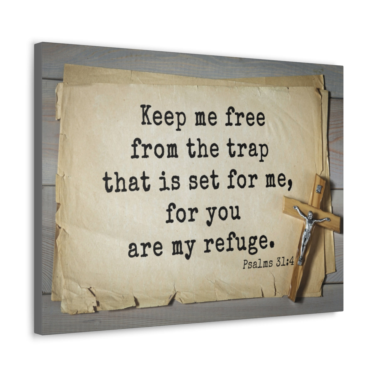 Scripture Walls Keep Me Free Psalms 31:4 Bible Verse Canvas Christian Wall Art Ready to Hang Unframed-Express Your Love Gifts