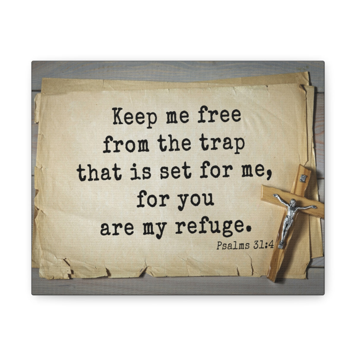 Scripture Walls Keep Me Free Psalms 31:4 Bible Verse Canvas Christian Wall Art Ready to Hang Unframed-Express Your Love Gifts
