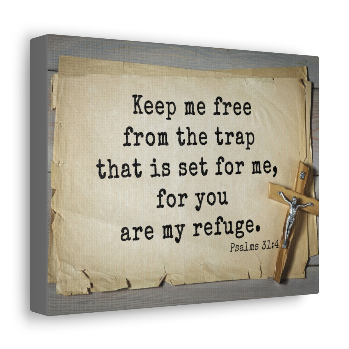 Scripture Walls Keep Me Free Psalms 31:4 Bible Verse Canvas Christian Wall Art Ready to Hang Unframed-Express Your Love Gifts