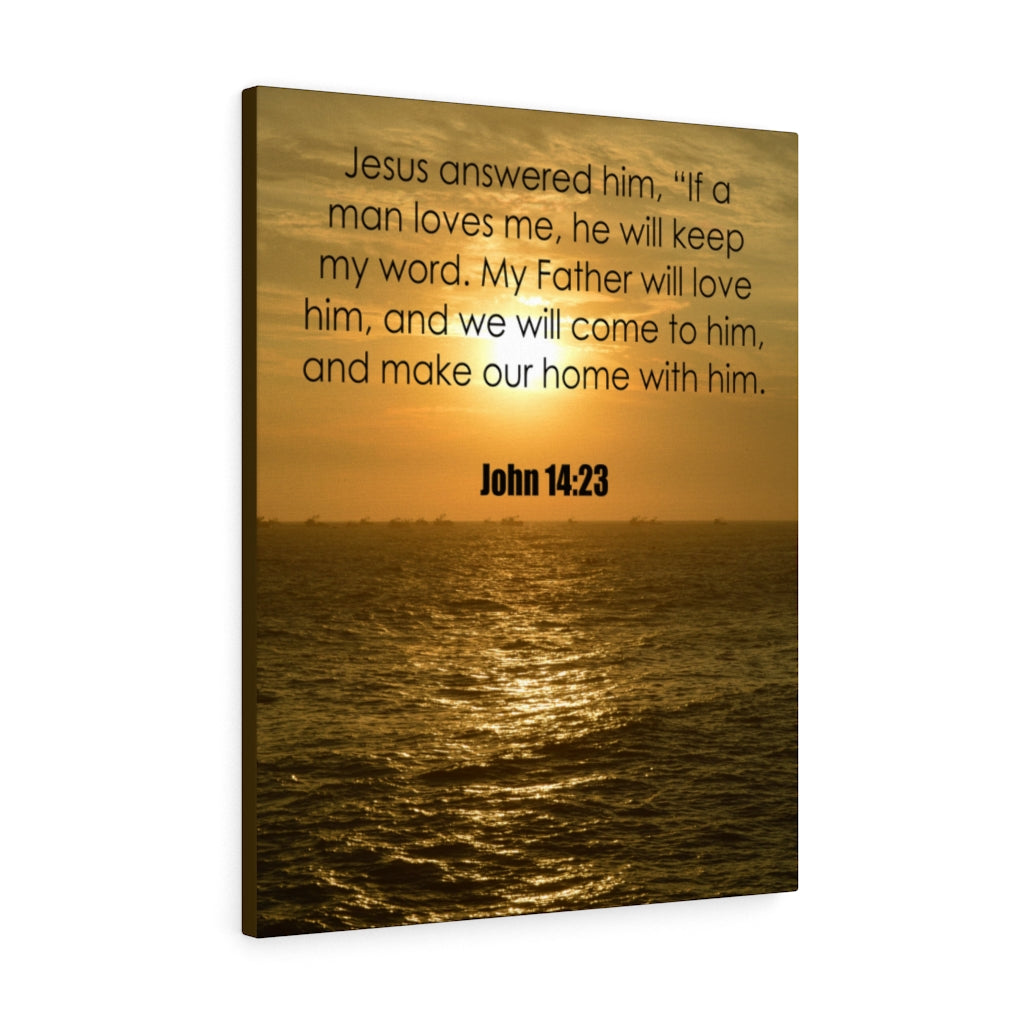 Scripture Walls Keep My Word John 14:23 Bible Verse Canvas Christian Wall Art Ready to Hang Unframed-Express Your Love Gifts