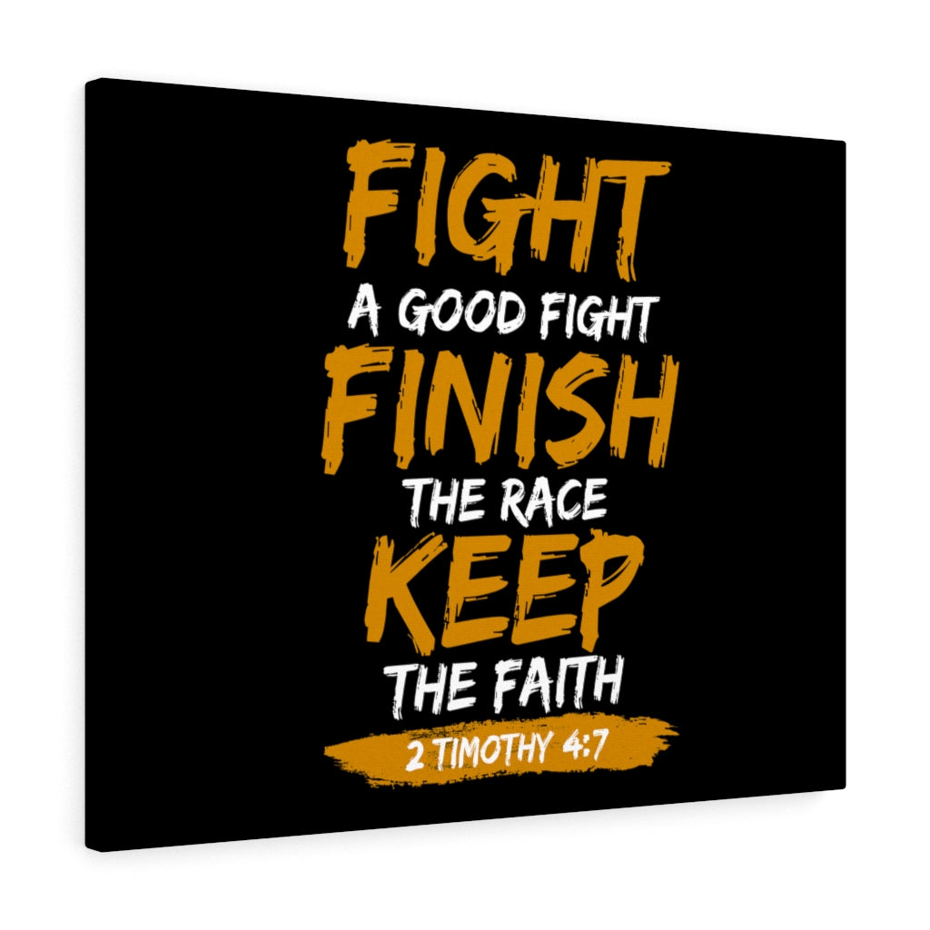 Scripture Walls Keep The Faith 2 Timothy 4:7 Bible Verse Canvas Christian Wall Art Ready to Hang Unframed-Express Your Love Gifts