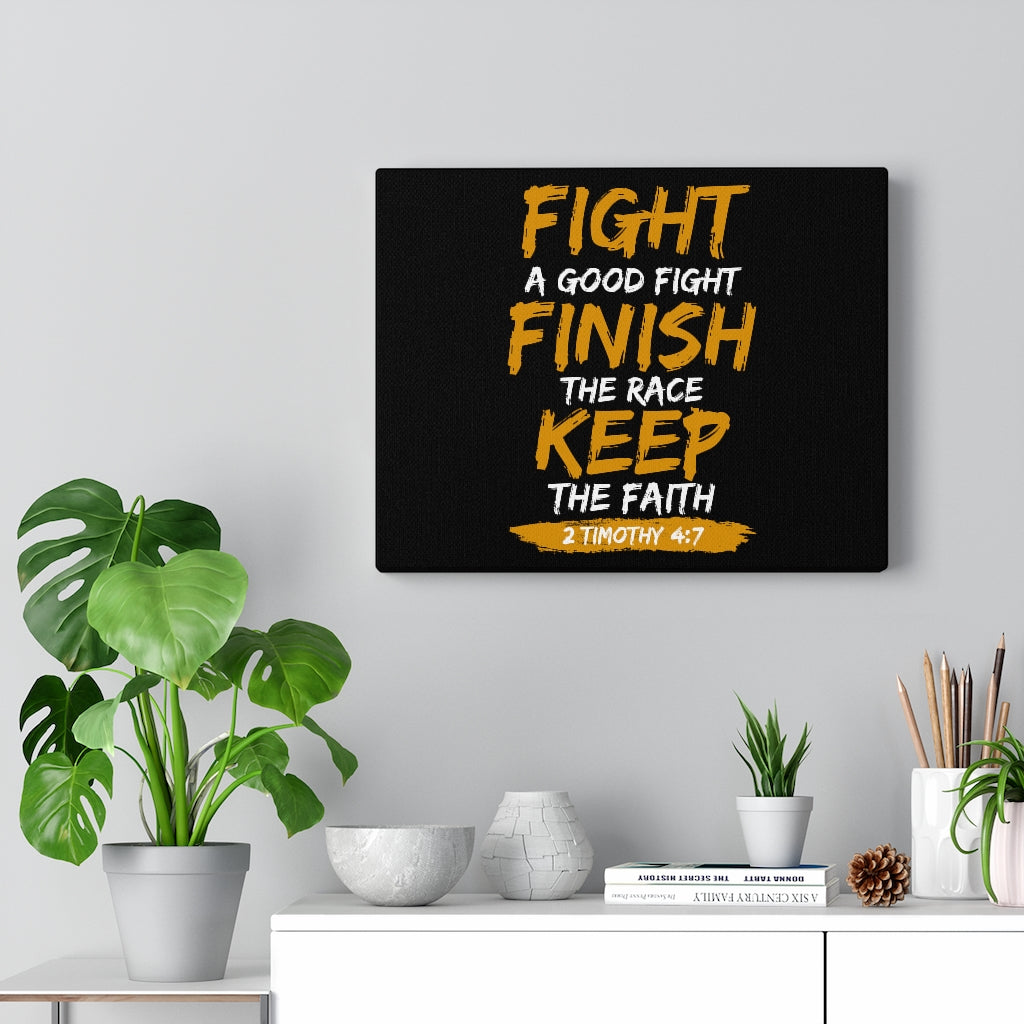Scripture Walls Keep The Faith 2 Timothy 4:7 Bible Verse Canvas Christian Wall Art Ready to Hang Unframed-Express Your Love Gifts