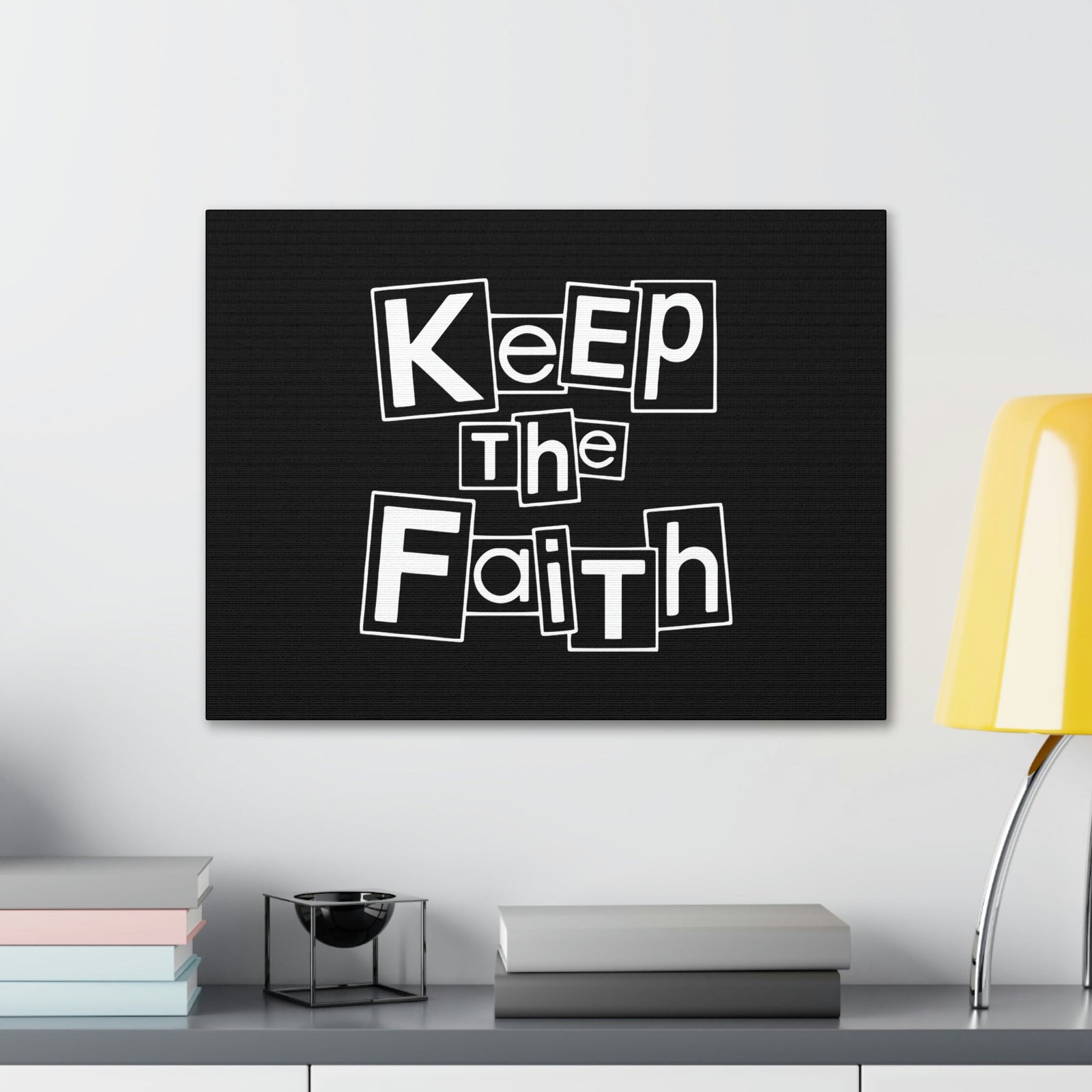 Scripture Walls Keep The Faith Hebrews 11:6 Squares Christian Wall Art Bible Verse Print Ready to Hang Unframed-Express Your Love Gifts