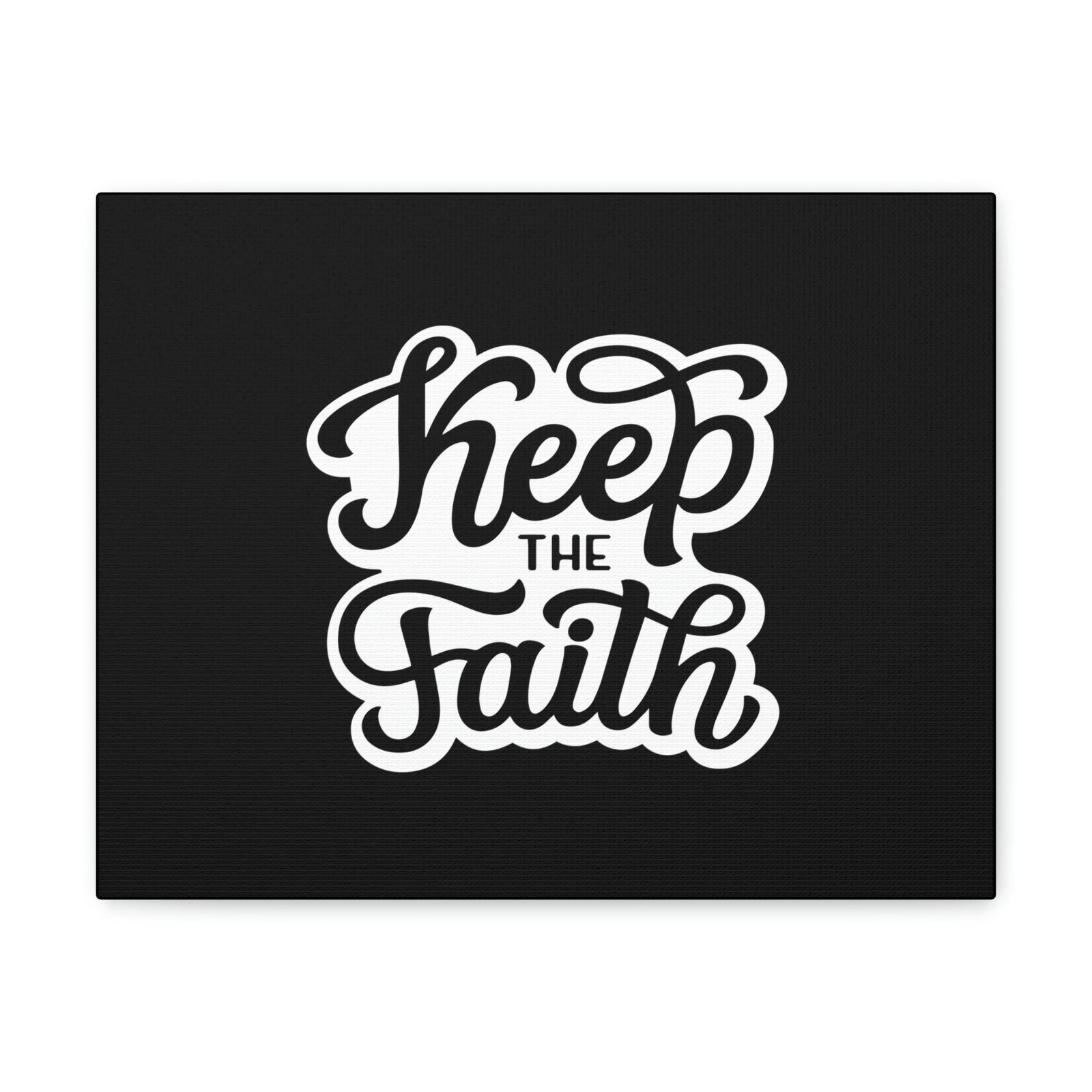 Scripture Walls Keep The Faith Jude 1:20 White Outlined Christian Wall Art Bible Verse Print Ready to Hang Unframed-Express Your Love Gifts