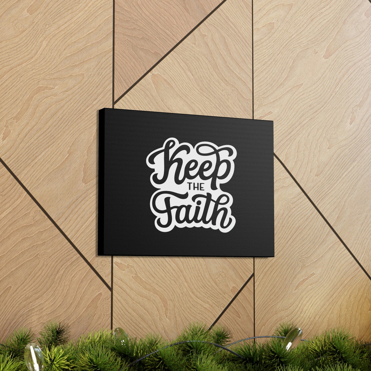 Scripture Walls Keep The Faith Jude 1:20 White Outlined Christian Wall Art Bible Verse Print Ready to Hang Unframed-Express Your Love Gifts