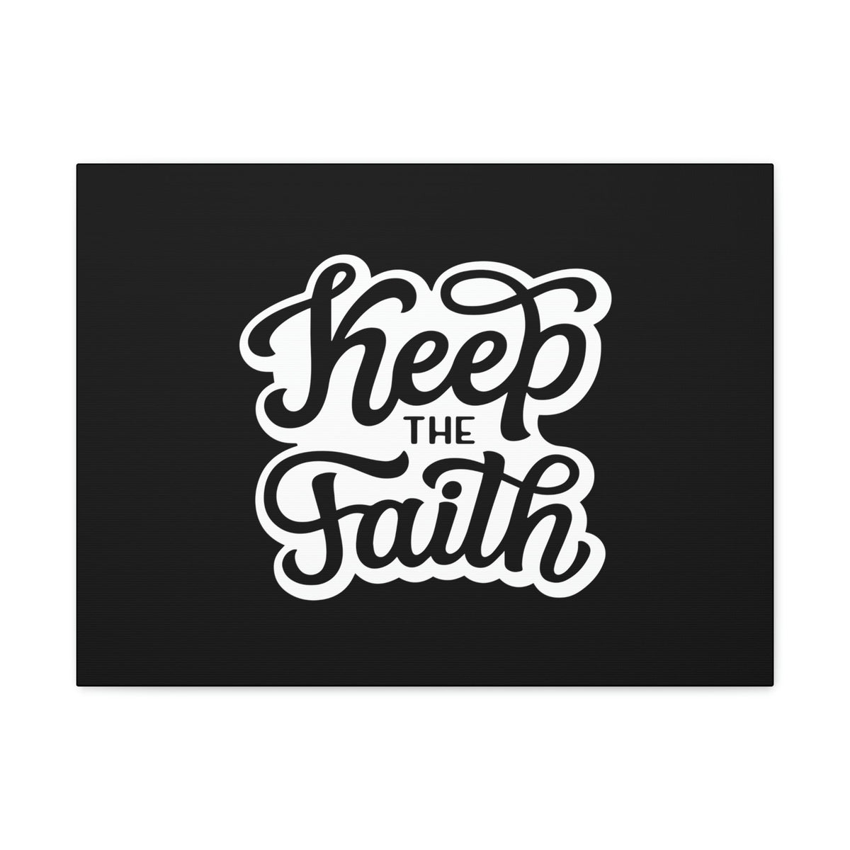 Scripture Walls Keep The Faith Jude 1:20 White Outlined Christian Wall Art Bible Verse Print Ready to Hang Unframed-Express Your Love Gifts